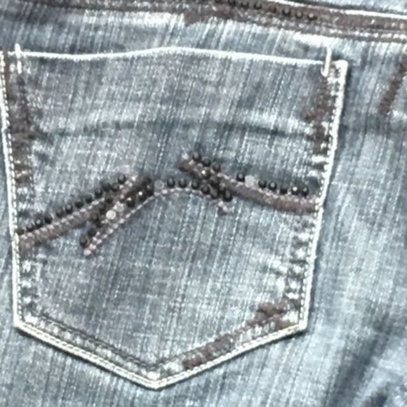 Parasuco Women's Rhinestone embellished jeans Sz 29 Denim Legend - Picture 7 of 9